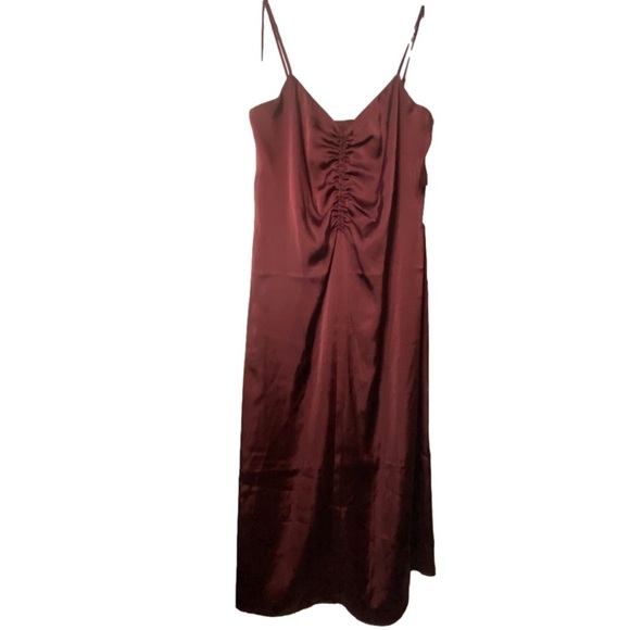Express spaghetti strap slip dress NWT‎ Sz M Burgundy Rachel y2k - Picture 1 of 6